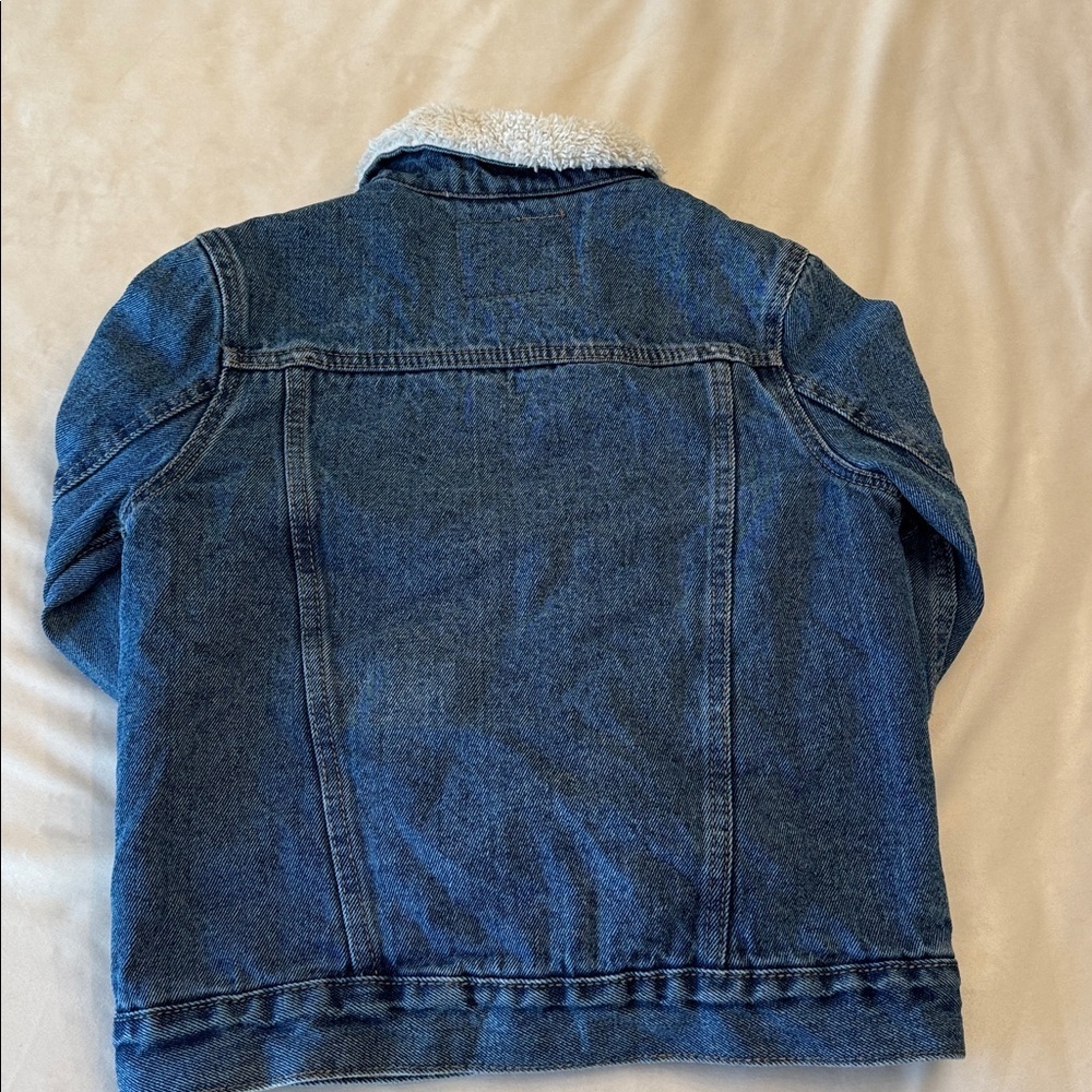 EUC! Levi’s Girls Sherpa Lined Denim Jacket, sz 8-10 - Picture 8 of 12